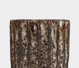 Famous Haus - Rustic Ribbed Ceramic Planter – Unique Textured Elegance