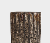 Famous Haus - Rustic Ribbed Ceramic Planter – Unique Textured Elegance