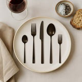 OXFORD 30 PCS - Stainless Steel Cutlery Set - Black Matte