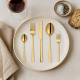 OXFORD 30 PCS - Stainless Steel Cutlery Set - Polished Gold