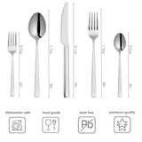 OXFORD 30 PCS - Stainless Steel Cutlery Set - Silver Polish
