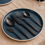 OXFORD 30 PCS - Stainless Steel Cutlery Set - Black Matte