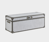 Madri Timeless Linen Trunk – Elegant Metal Accents