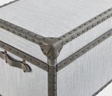 Madri Timeless Linen Trunk – Elegant Metal Accents