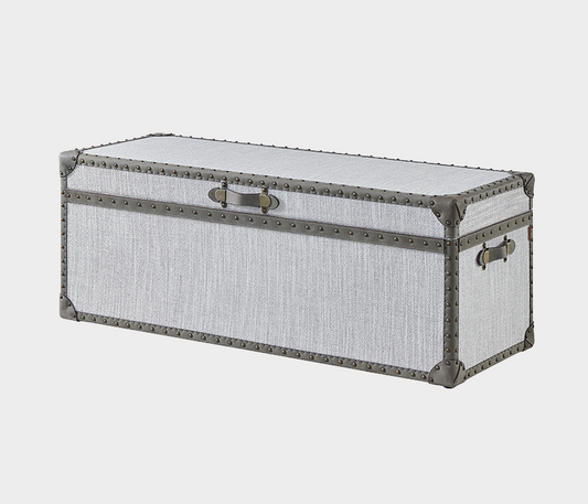 Madri Timeless Linen Trunk – Elegant Metal Accents