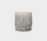 Thyra Textured Ceramic Planter – Handcrafted Aquatic Elegance