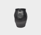Zunith Black Textured Ceramic Vase – Handcrafted Modern Elegance