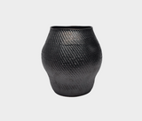 Zani Black Textured Ceramic Vase – Handcrafted Modern Elegance