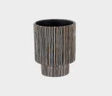 Zarin Striped Ceramic Pot – Handcrafted Linear Elegance