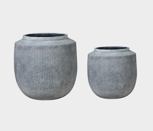Helios Elegant Textured Vase – Artisanal Zigzag Design