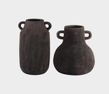 Famous Haus – Dorian Black Earthenware Vase – Handcrafted Timeless Design