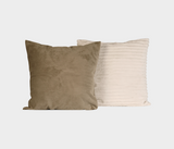 Famous Haus - Corduroy Velvet Camel Pillow Cover – Chic Decor Enhancement