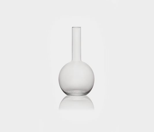 Famous Haus - Mason Glass Vase - Vase with Round Base and Stem Holder