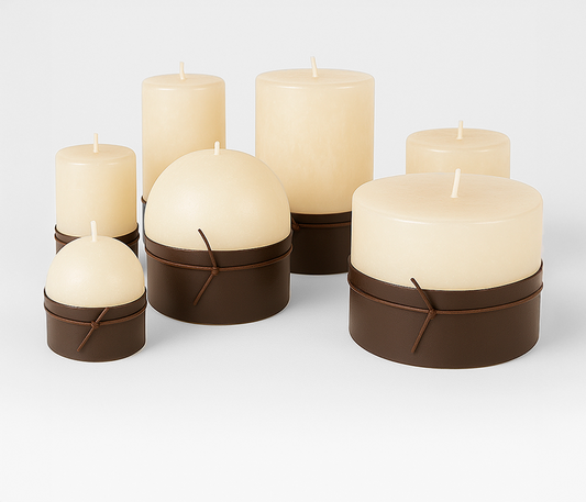 Premium Decorative Candle – Unscented White