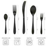 Windsor 30 PCS - Stainless Steel Cutlery Set - Black