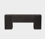 Famous Haus - Rustic Wood Console Table – Sculptural Presence