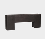 Famous Haus - Rustic Wood Console Table – Sculptural Presence
