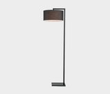 Famous Haus - Elegant Floor Lamp Black Matte Linen Shade – Stylish Ambiance