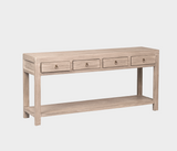 Famous Haus - Elegant Console Table – Timeless Natural Wood Grain