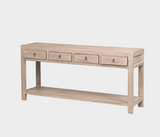 Famous Haus - Elegant Console Table – Timeless Natural Wood Grain