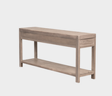 Famous Haus - Elegant Console Table – Timeless Natural Wood Grain
