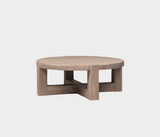 Famous Haus - Elegant Coffee Table with Cross Base – Timeless Charm