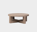 Famous Haus - Elegant Coffee Table with Cross Base – Timeless Charm