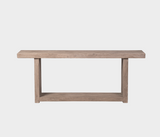 Famous Haus - Elegant Wood Console Table – Handcrafted Rustic Charm