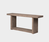 Famous Haus - Elegant Wood Console Table – Handcrafted Rustic Charm