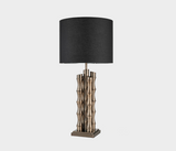 Famous Haus - Elegant Bamboo Table Lamp Gold – Stylish Indoor Ambience