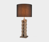 Famous Haus - Elegant Bamboo Table Lamp Gold – Stylish Indoor Ambience