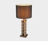 Famous Haus - Elegant Bamboo Table Lamp Gold – Stylish Indoor Ambience