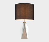Famous Haus - Elegant Metal Table Lamp with Linen Shade – Stylish Ambiance