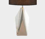 Famous Haus - Elegant Metal Table Lamp with Linen Shade – Stylish Ambiance