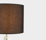 Famous Haus - Elegant Metal Table Lamp with Linen Shade – Stylish Ambiance