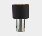 Praga Elegant Table Lamp Nickel Linen Shade – Stylish Decor Enhancer