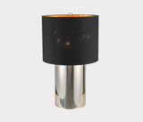 Praga Elegant Table Lamp Nickel Linen Shade – Stylish Decor Enhancer