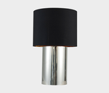 Praga Elegant Table Lamp Nickel Linen Shade – Stylish Decor Enhancer