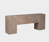Famous Haus - Rustic Wood Console Table – Sculptural Presence