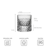 Orlo Set of 6 Spiral-Cut Crystal Whiskey Glasses | Premium Heavy Tumblers