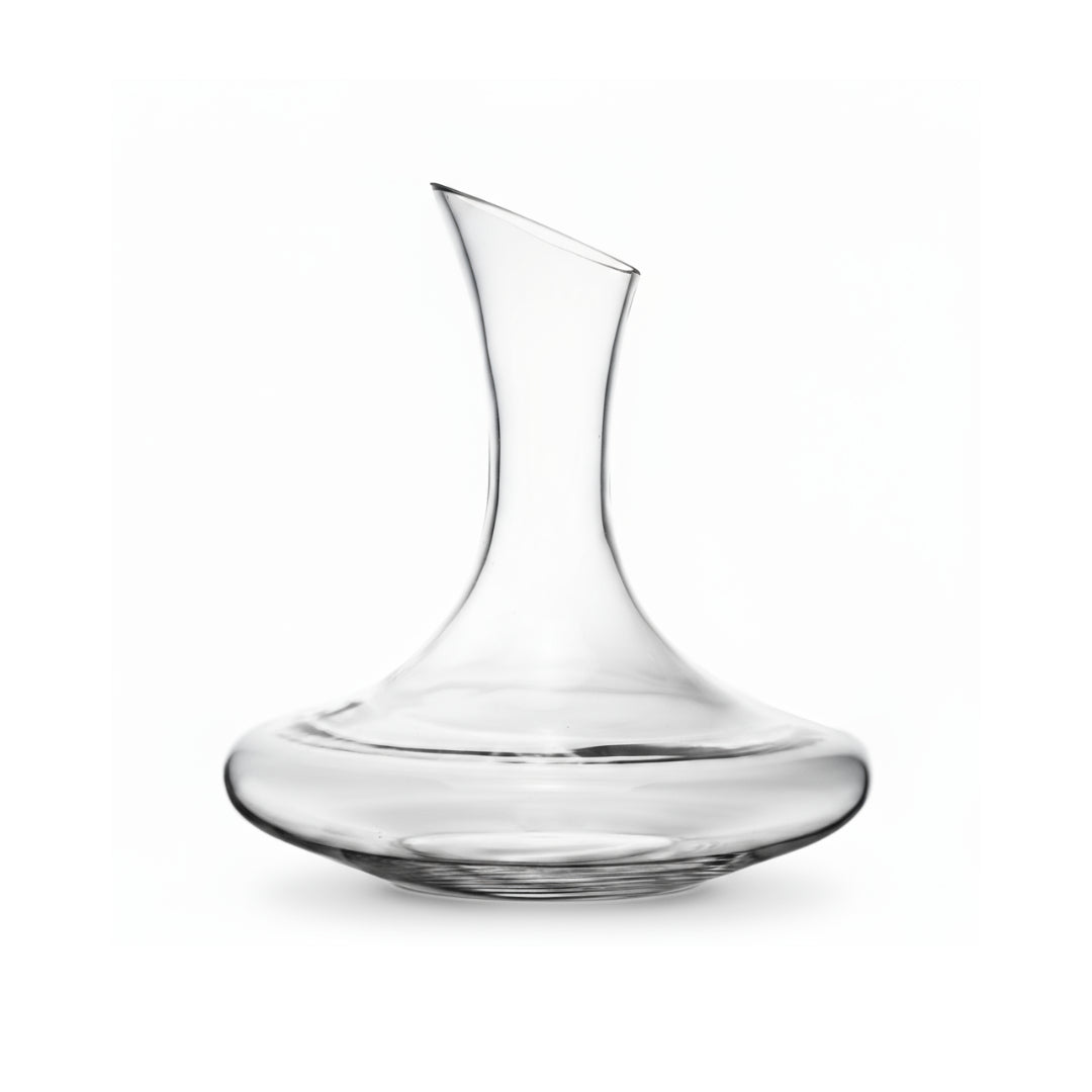 Elara Handcrafted Glass Wine Decanter with Diagonal-Cut Spout – 1.7L