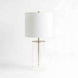 Haven Glass Table Lamp with Black Shade - Modern Luxury Lighting