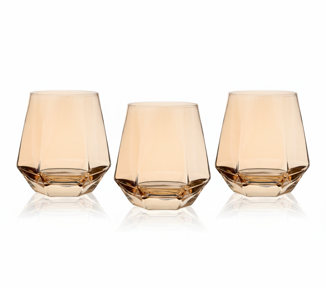 Set of 6-10oz Whiskey Glasses – Prism Design