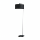 Utah Floor Lamp – Modern Minimalist Metal Lamp with Black Drum Shade
