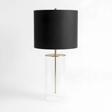 Haven Glass Table Lamp with Black Shade - Modern Luxury Lighting