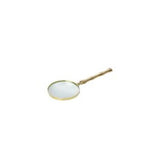 RETRO VINTAGE MAGNIFYING GLASS IN GOLD METAL AND GLASS