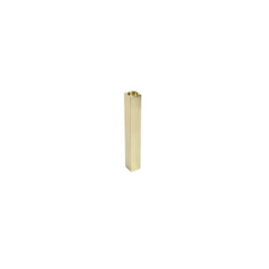 SIMPLE GOLD PRISMATIC STAINLESS STEEL SMOOTH CANDLESTICK H35