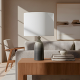 Vera Ceramic Gradient Table Lamp – Handcrafted Modern Design with Black Linen Shade