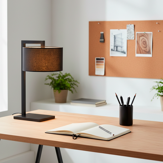 Astra Table Lamp – Modern Black Metal Desk & Accent Lamp