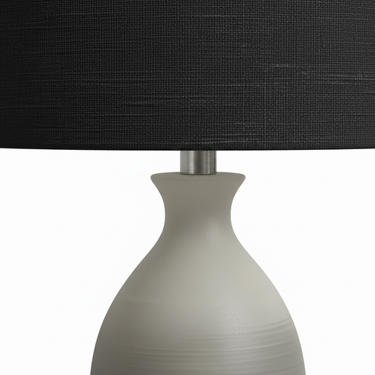 Vera Ceramic Gradient Table Lamp – Handcrafted Modern Design with Black Linen Shade